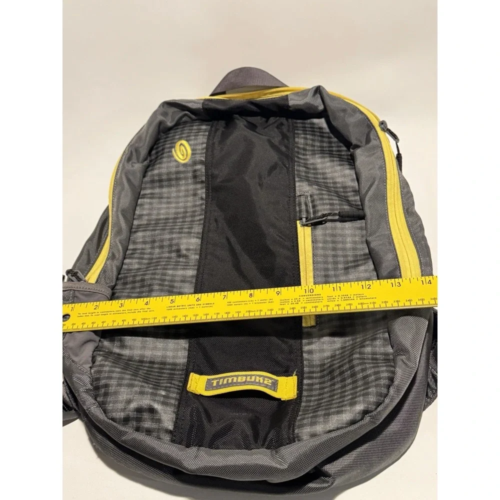 Timbuk2 Backpack Medium Gray Black And Yellow Laptop Bag